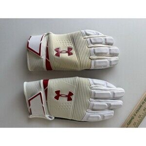 Under Armour 3XL Combat Padded Football Lineman Gloves Red white 69 77 player